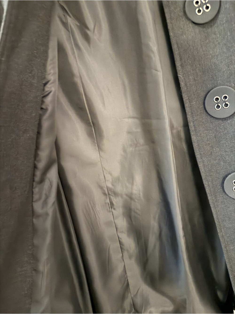 Multiples Black Ruffle-Cuff Buttoned Dress Jacket - Picture 5 of 9